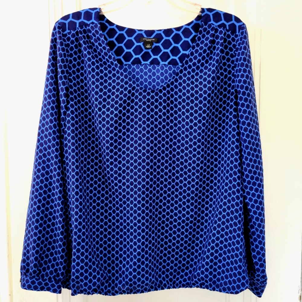 Ann Taylor Cobalt Blue Blouse